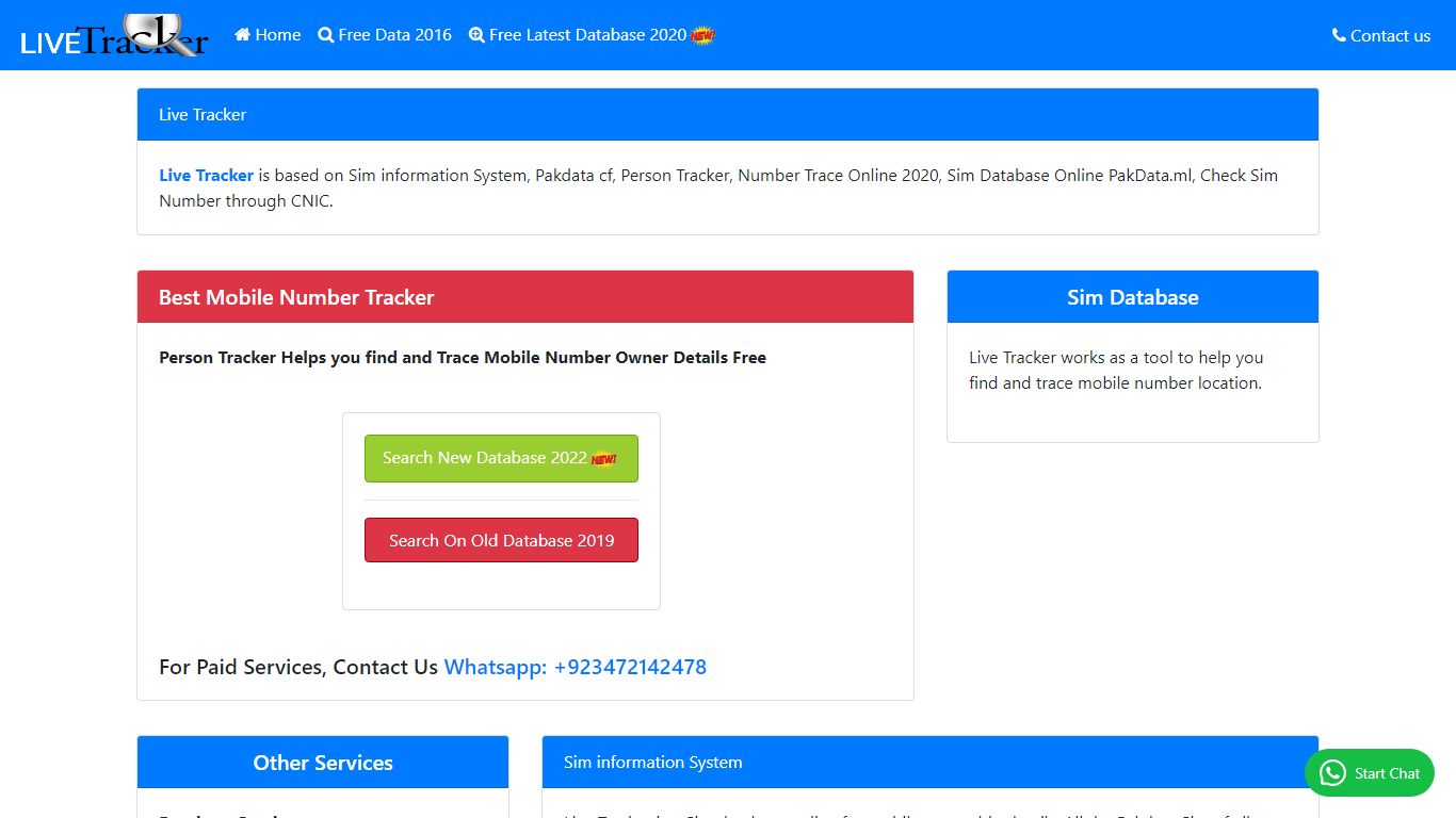 Live Tracker | 668 Sim Information System